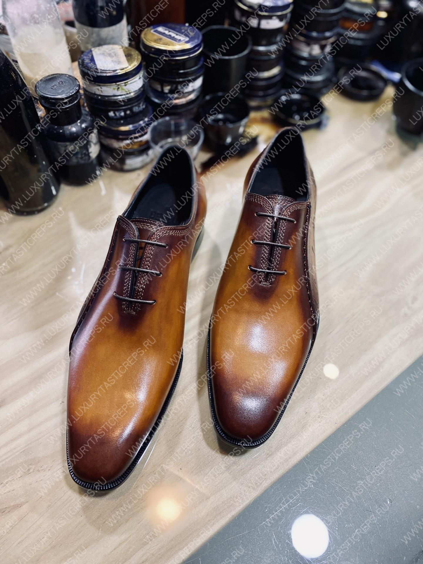 BERLUTI ALESSANDRO OXFORD BROWN S5863-V2