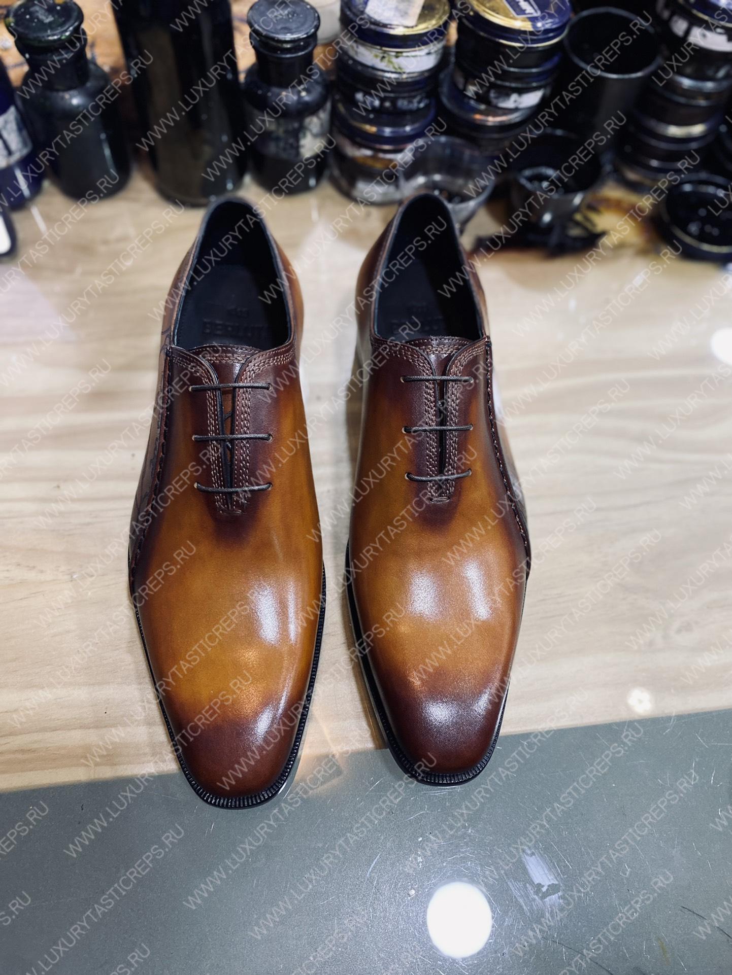 BERLUTI ALESSANDRO OXFORD BROWN S5863-V2
