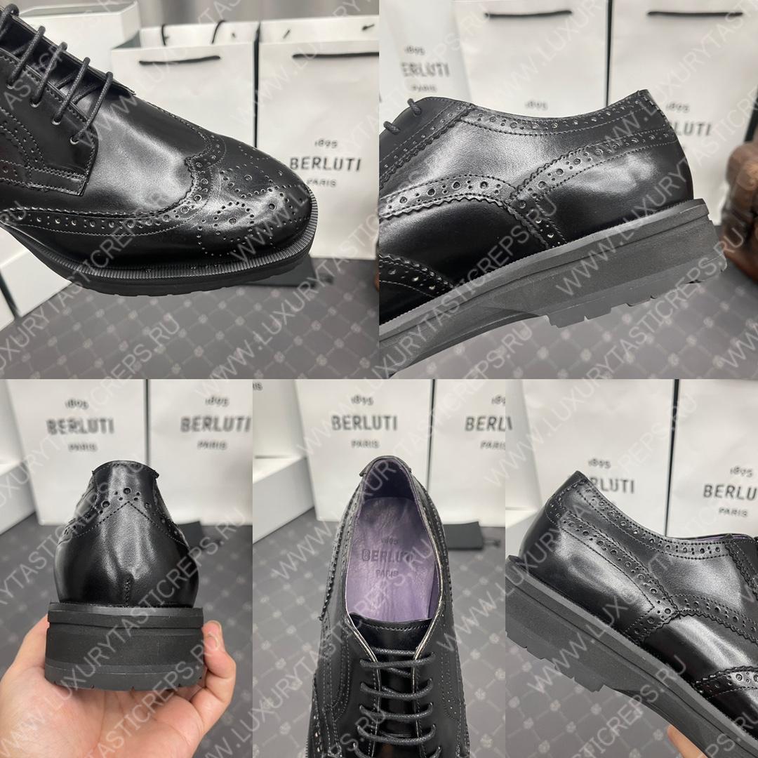 BERLUTI NEW PHYSIO OXFORD BLACK S4161-V1