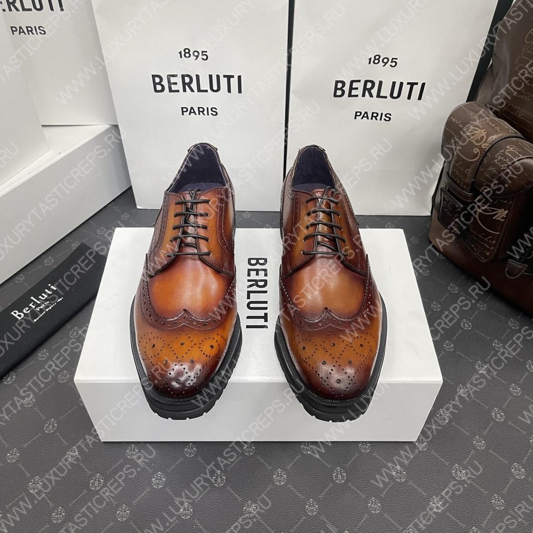 BERLUTI NEW PHYSIO OXFORD INTENSE COCOA S4161-V1