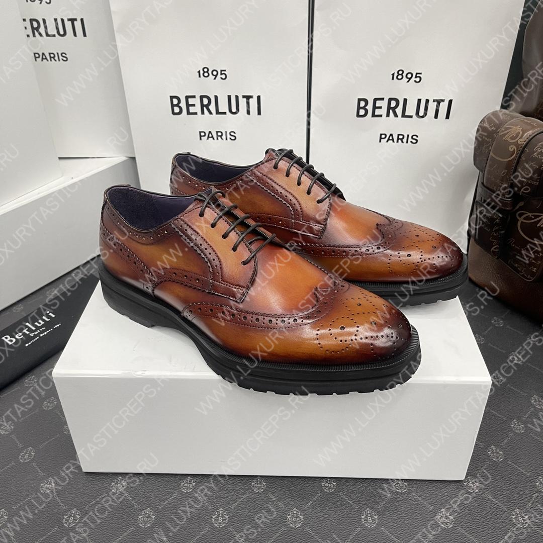 BERLUTI NEW PHYSIO OXFORD INTENSE COCOA S4161-V1