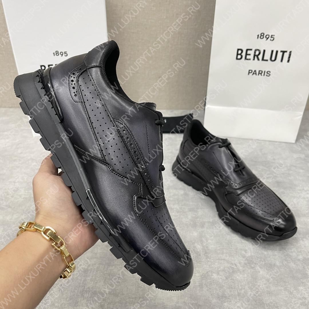 BERLUTI SCRITTO GOLF SHOE NERO GRIGIO S6072-V2