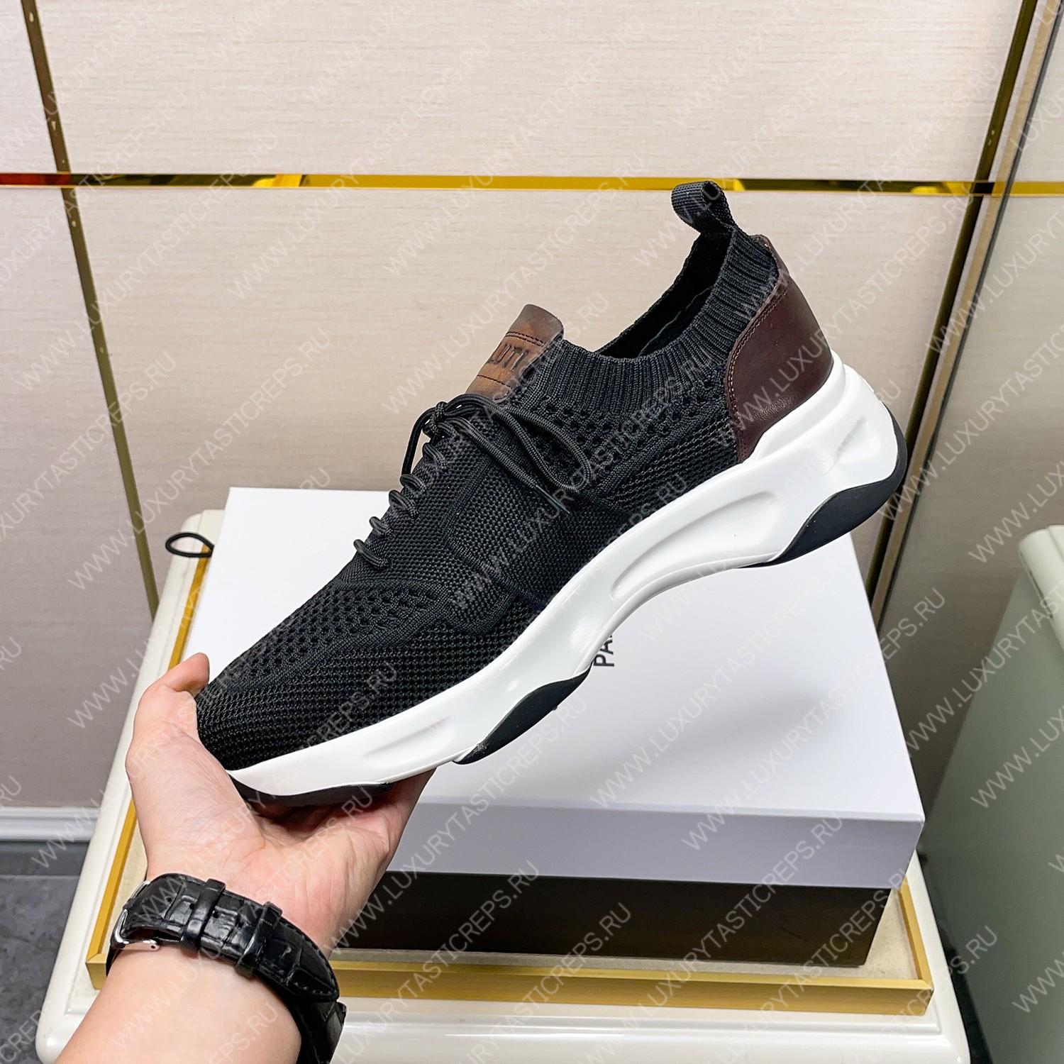 BERLUTI SHADOW KNIT SNEAKERS BLACK S4918