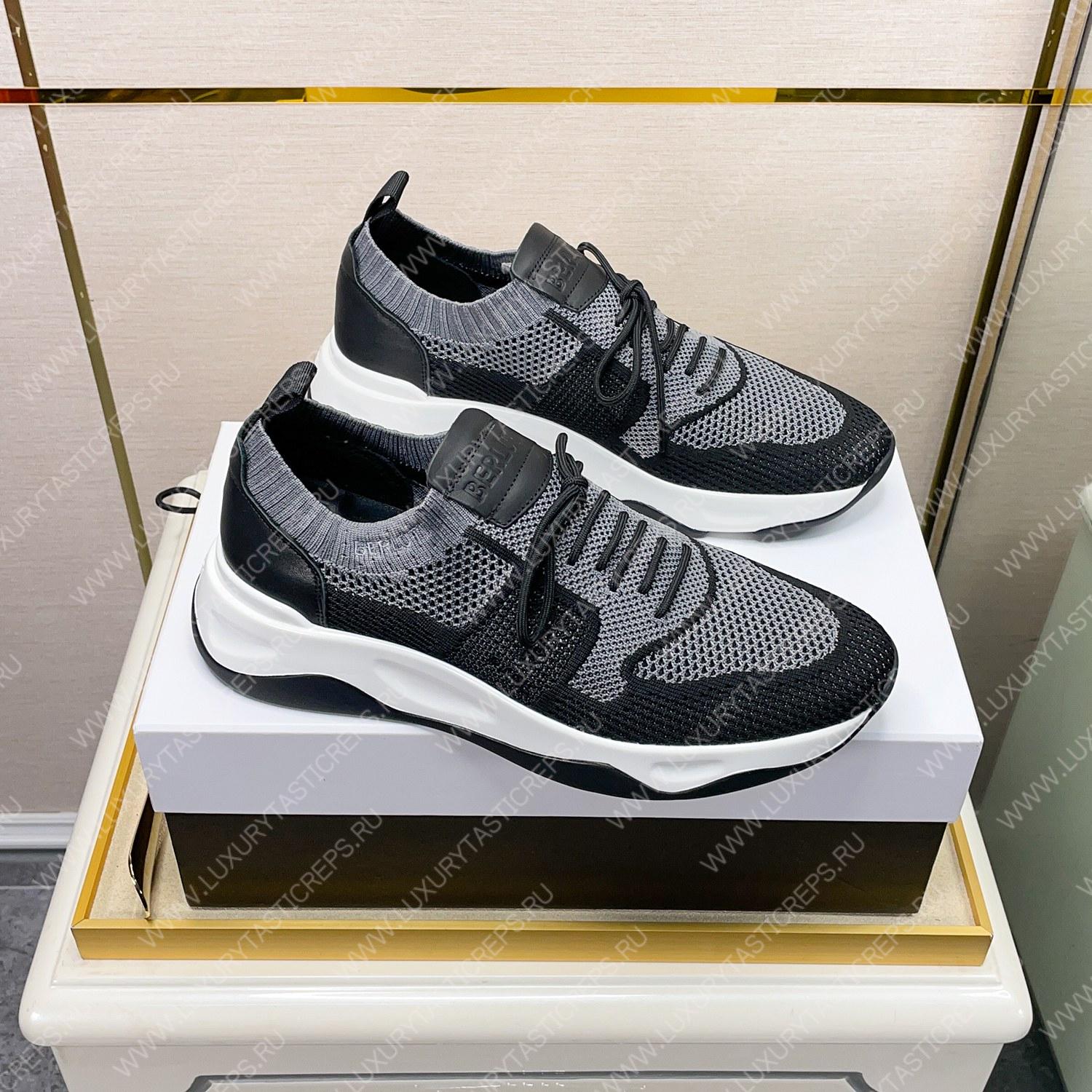 BERLUTI SHADOW KNIT SNEAKERS GREY S4918