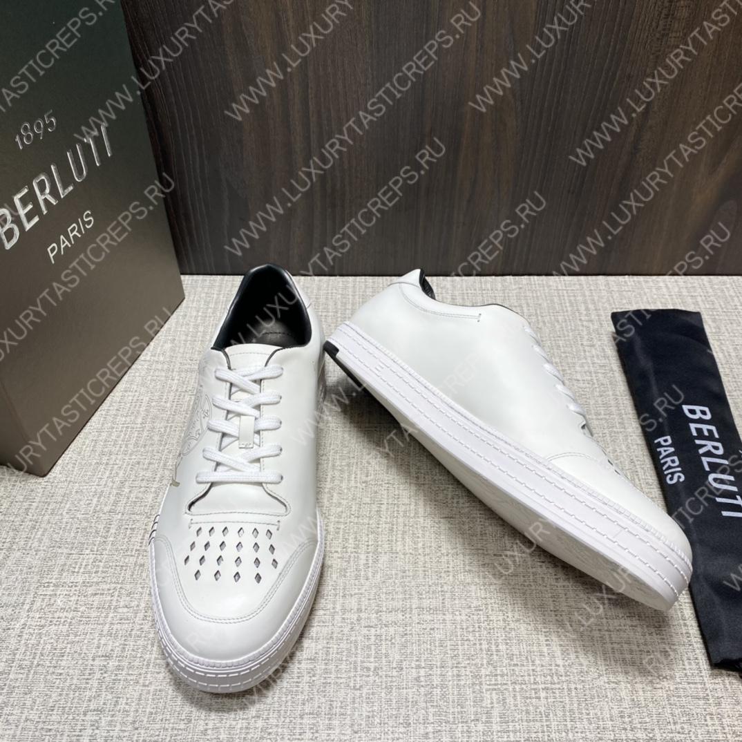 BERLUTI PLAYTIME SCRITTO SNEAKER WHITE S5304-V31