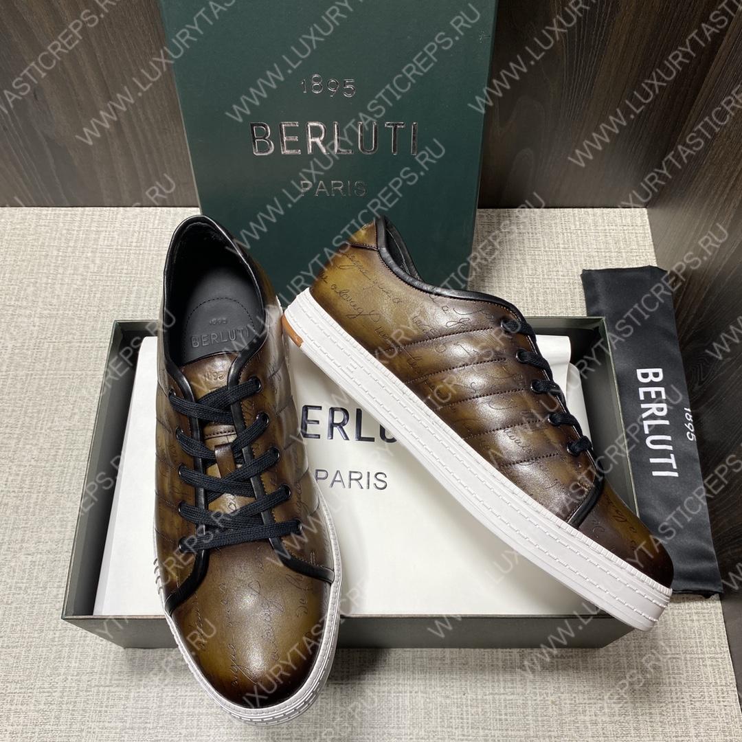 BERLUTI SCRITTO SNEAKER BROWN S3402-V1