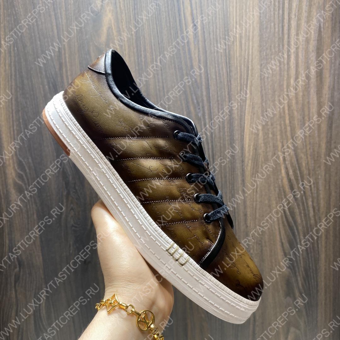 BERLUTI SCRITTO SNEAKER BROWN S3402-V1