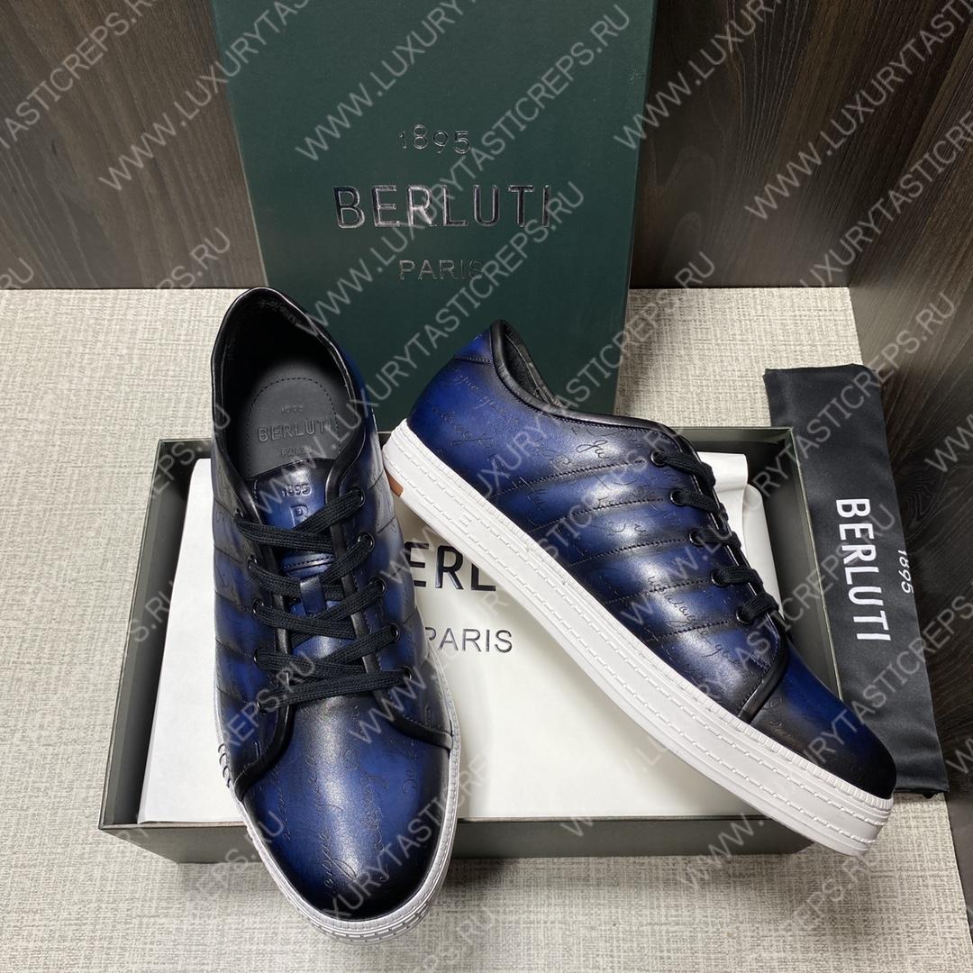 BERLUTI SCRITTO SNEAKER BLUE S3402-V1