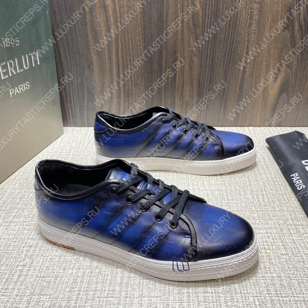 BERLUTI SCRITTO SNEAKER BLUE S3402-V1