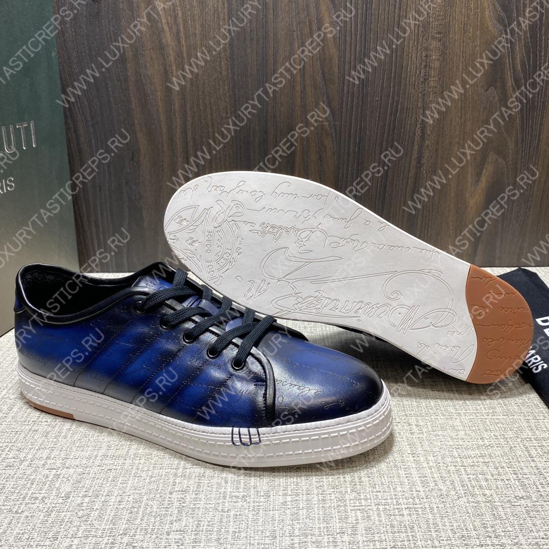 BERLUTI SCRITTO SNEAKER BLUE S3402-V1