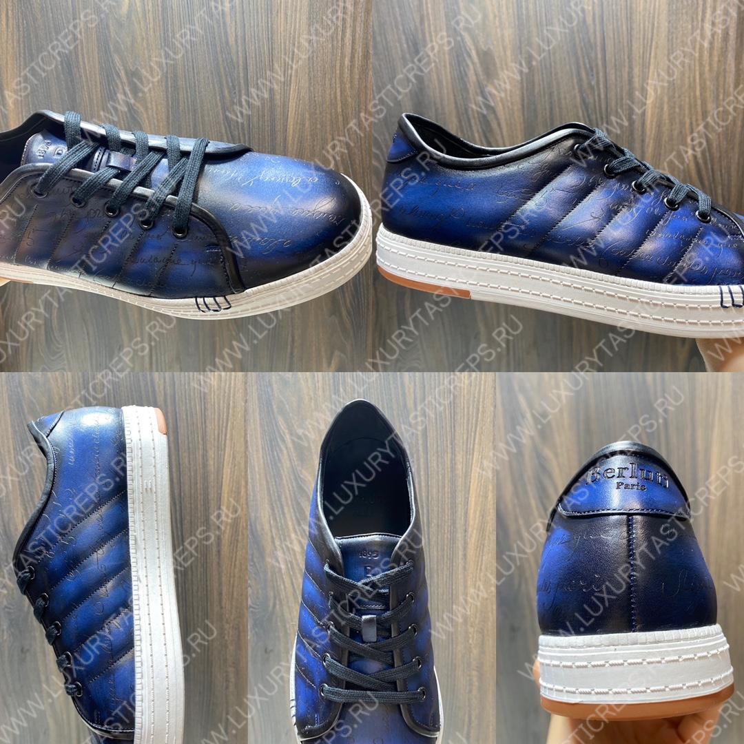 BERLUTI SCRITTO SNEAKER BLUE S3402-V1