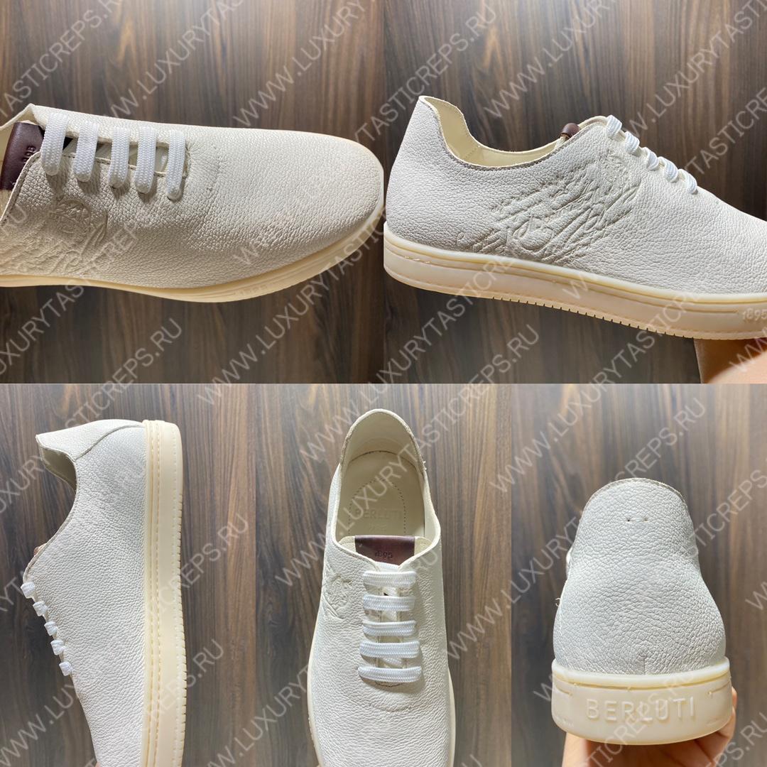 BERLUTI EDEN SCRITTO SNEAKER WHITE S5710-D2