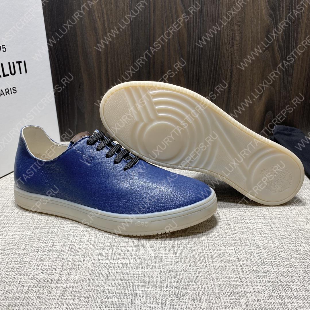 BERLUTI EDEN SCRITTO SNEAKER DARK BLUE S5710-D2