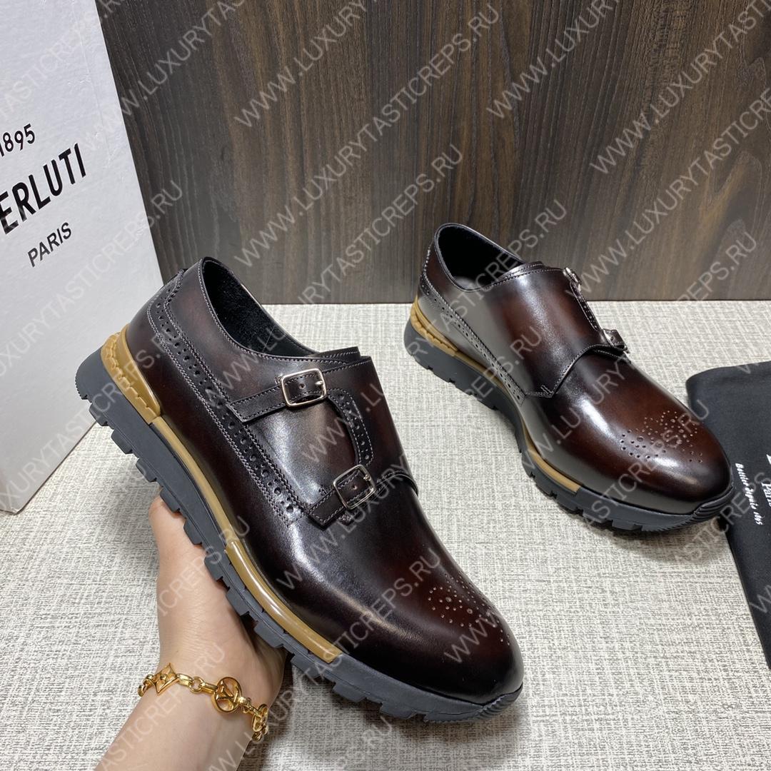 BERLUTI FAST TRACK SNEAKER DARK BROWN S5854