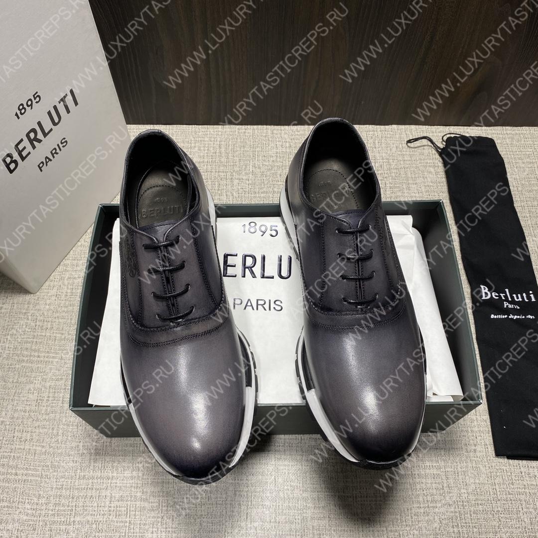 BERLUTI FAST TRACK SNEAKER BLACK GREY S5425-V2