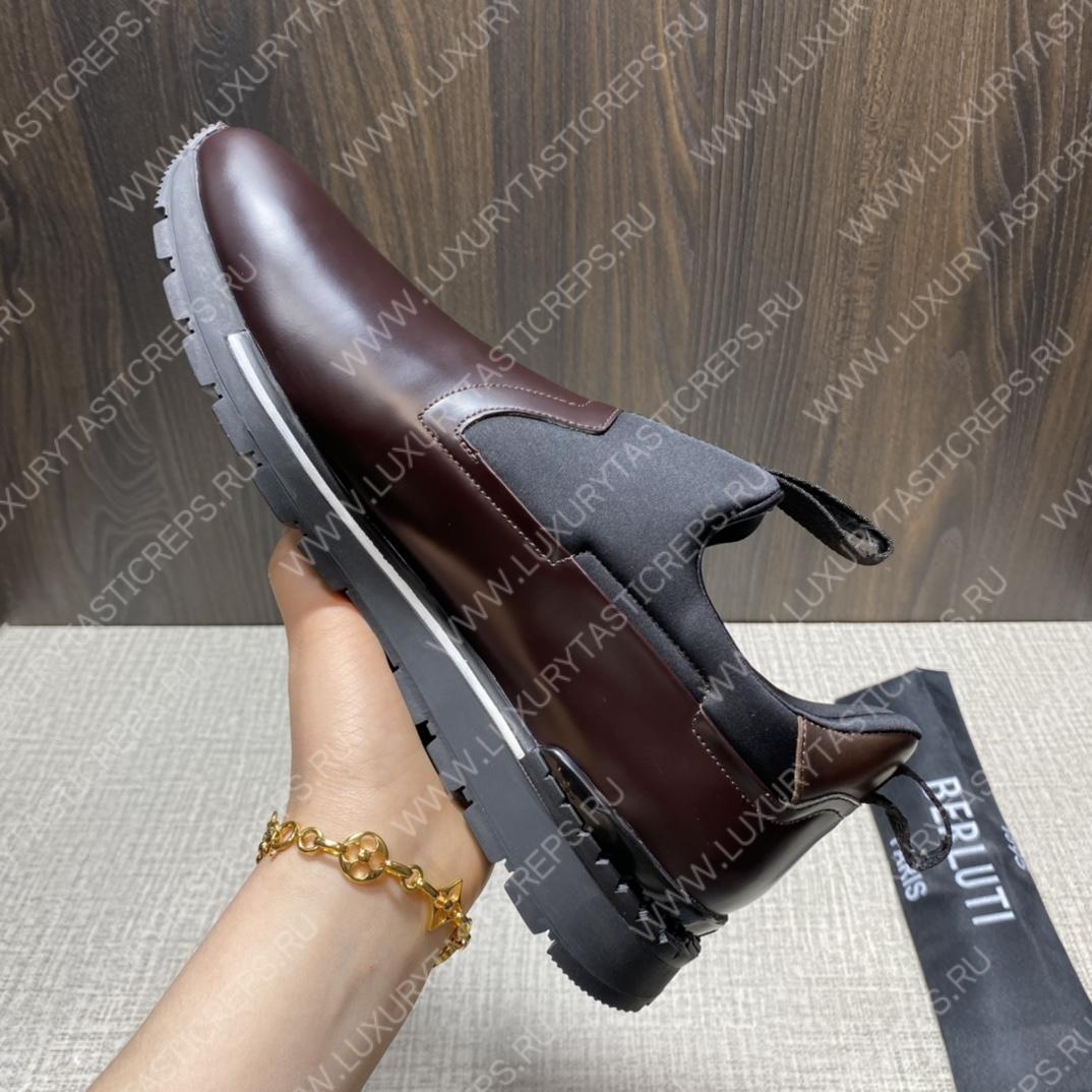 BERLUTI FAST TRACK SNEAKER BURGUNDY S4970-GC