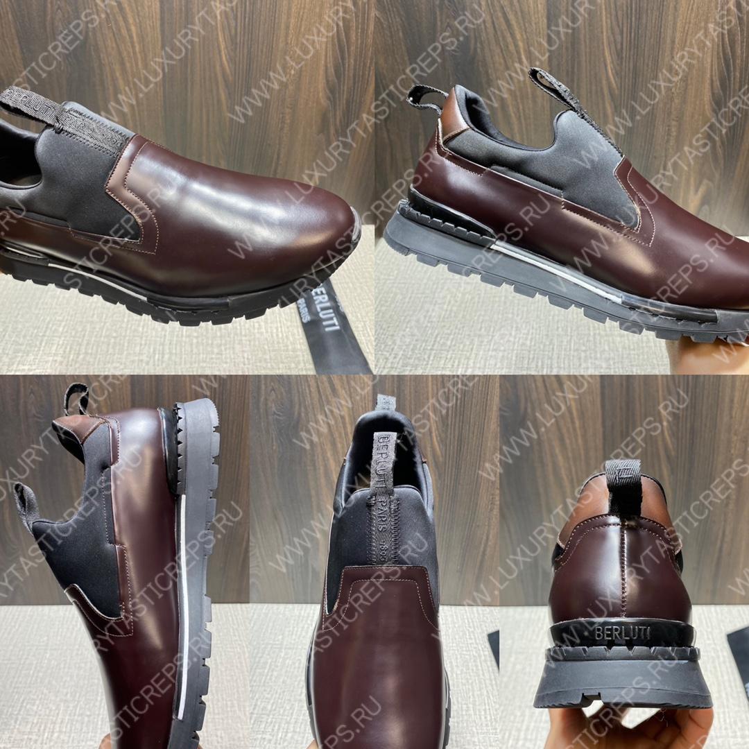 BERLUTI FAST TRACK SNEAKER BURGUNDY S4970-GC