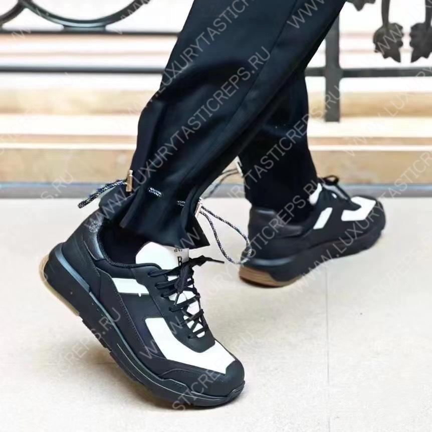 BERLUTI SHADOW KNIT SNEAKER BLACK AND WHITE S6132-Z5