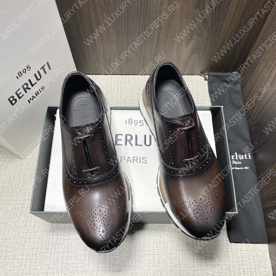 BERLUTI FAST TRACK SNEAKERS BROWN S3873-V1