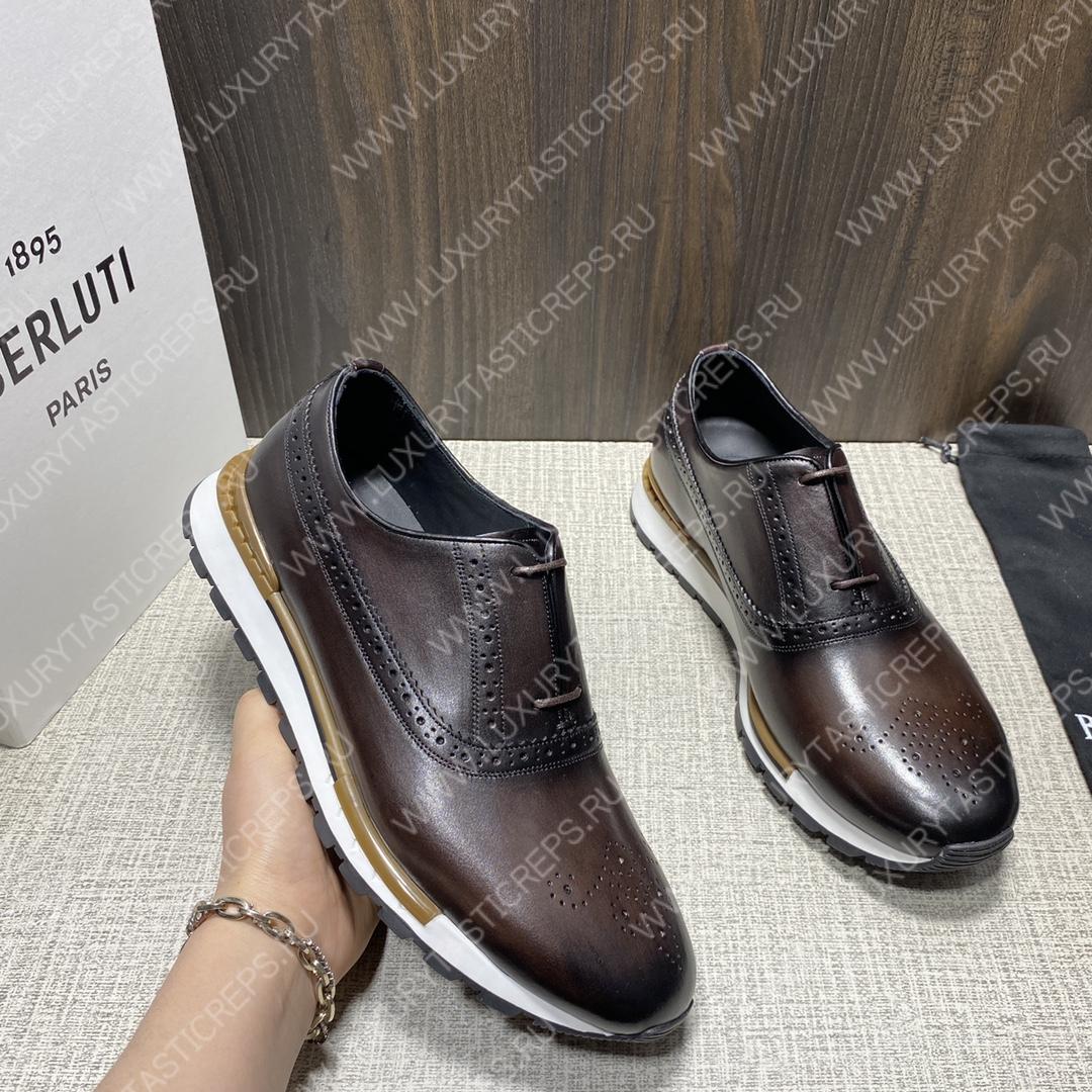 BERLUTI FAST TRACK SNEAKERS BROWN S3873-V1