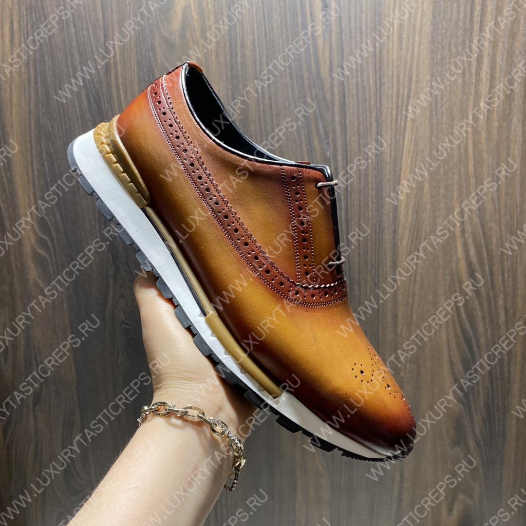 BERLUTI FAST TRACK SNEAKERS REDDISH BROWN S3873-V1