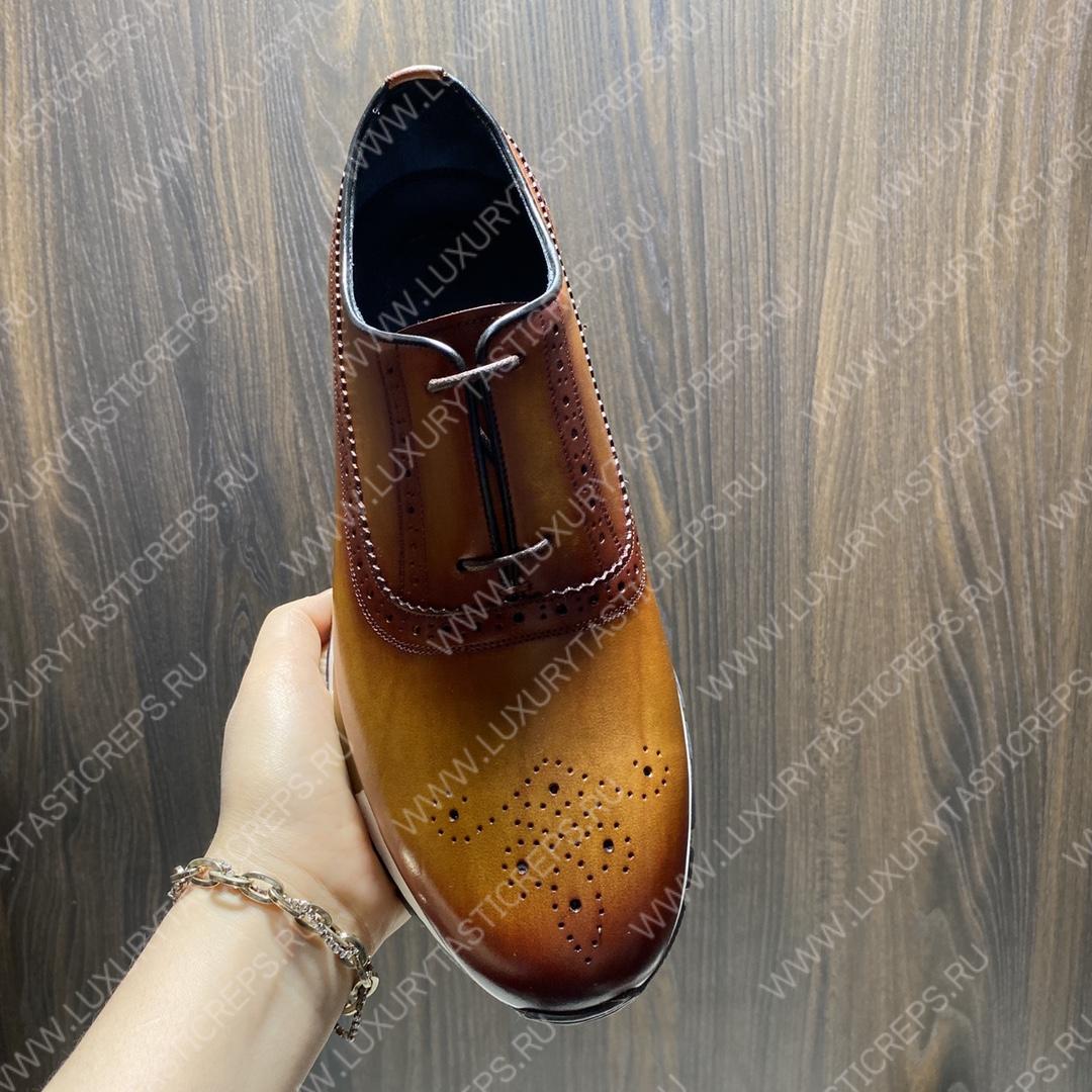 BERLUTI FAST TRACK SNEAKERS REDDISH BROWN S3873-V1