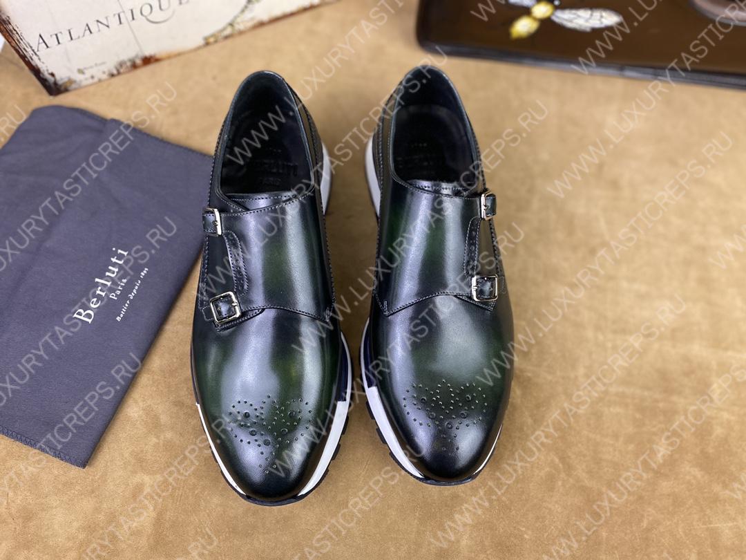 BERLUTI LEATHER SNEAKERS BLACK S5890
