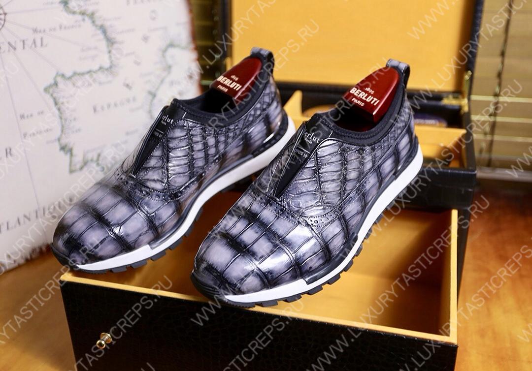BERLUTI FAST TRACK SNEAKER GREY S38785-V1
