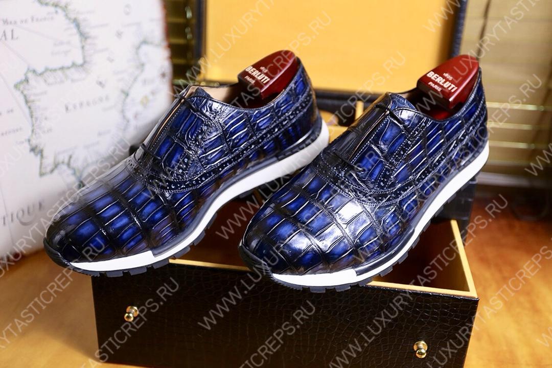 BERLUTI FAST TRACK SNEAKER BLUE S38785-V1