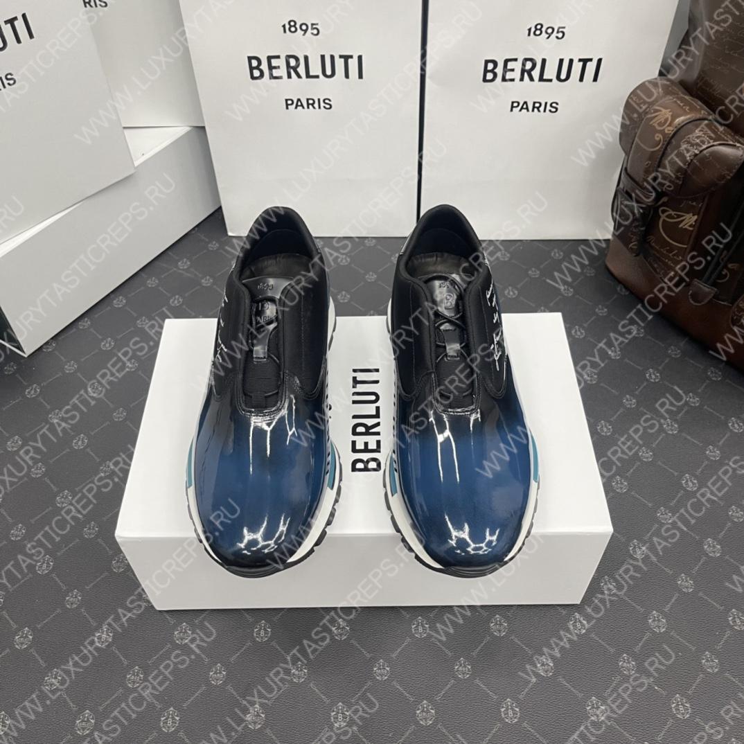 BERLUTI FAST TRACK SNEAKERS BLUE S5541-V2