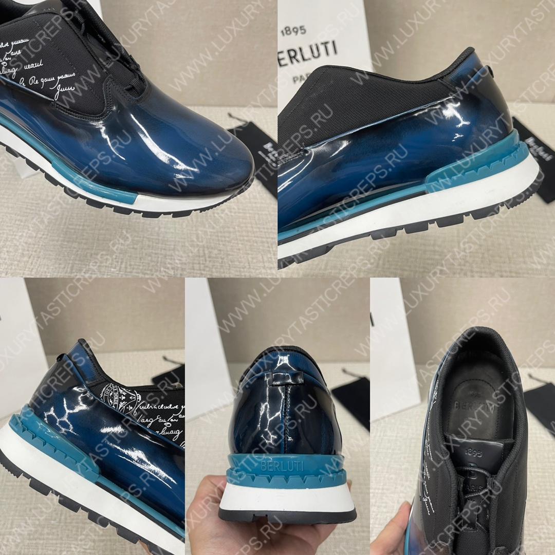 BERLUTI FAST TRACK SNEAKERS BLUE S5541-V2