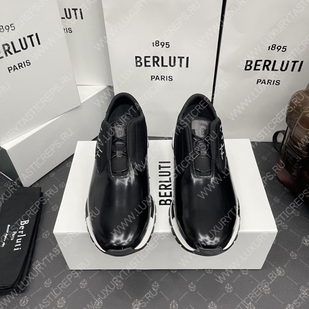 BERLUTI FAST TRACK SNEAKERS BLACK S5541-V2