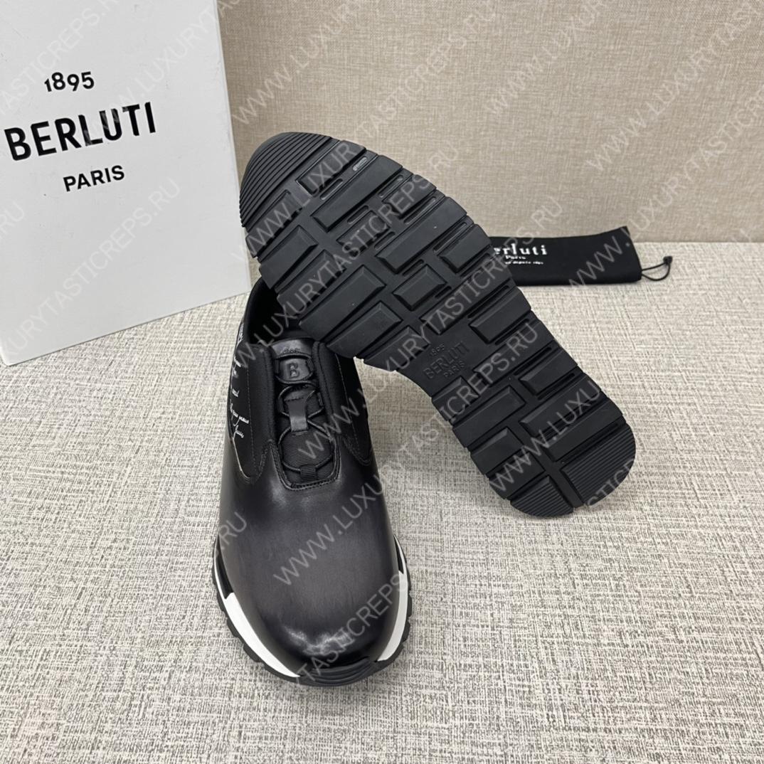 BERLUTI FAST TRACK SNEAKERS BLACK S5541-V2