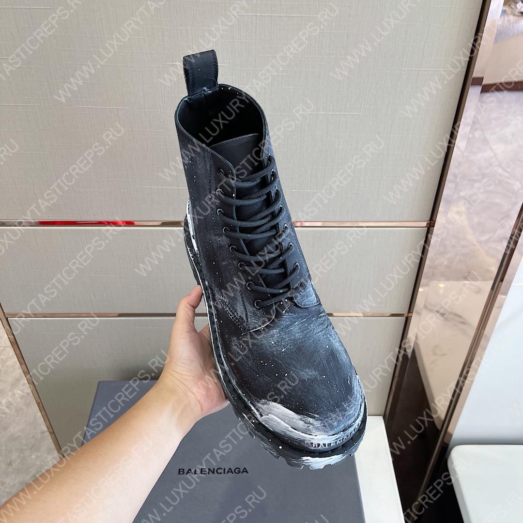 BLANECIAGA STRIKE LACE-UP BOOT BLACK 590974WA