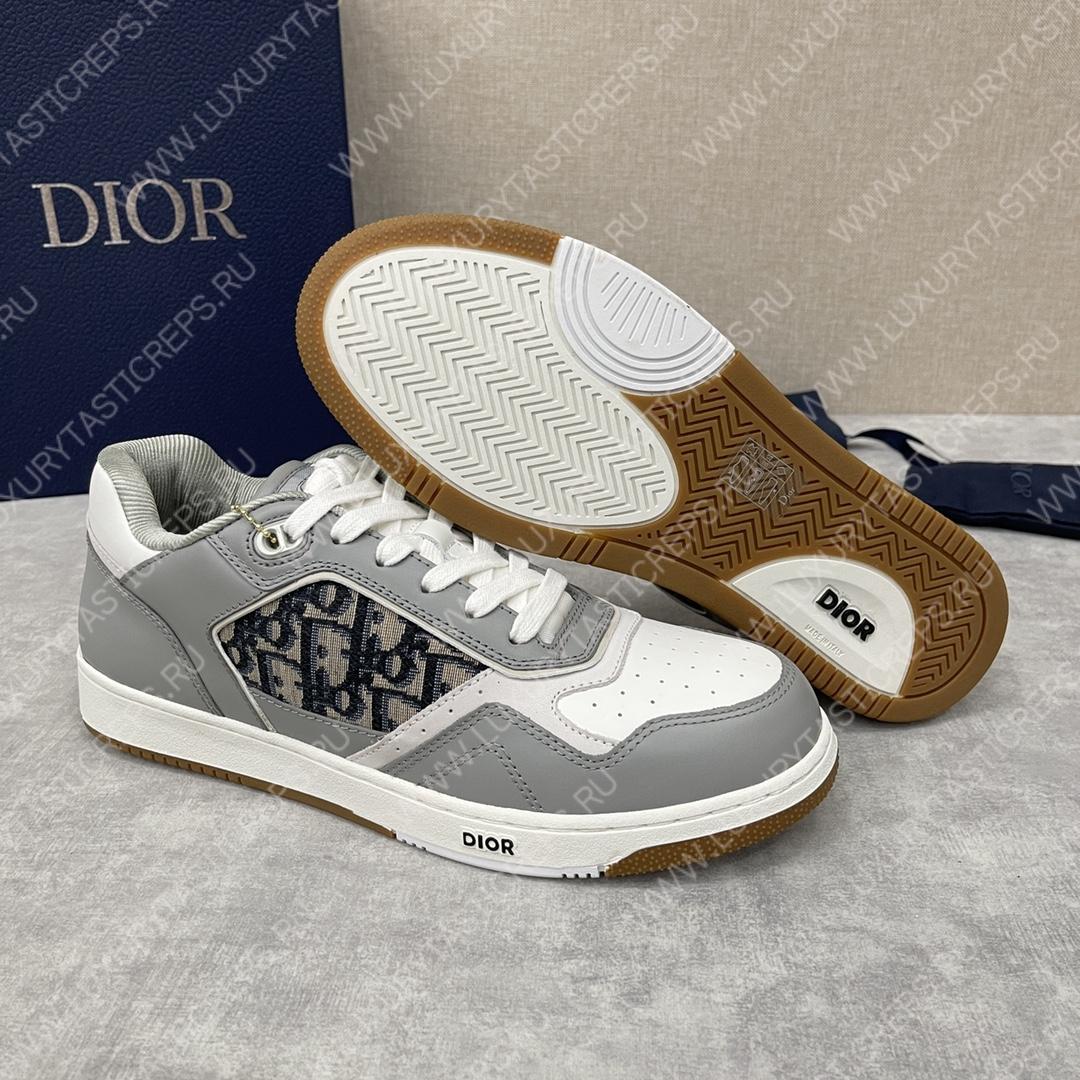 D*or b27 low-top sneaker grey and white am1vi327tcch