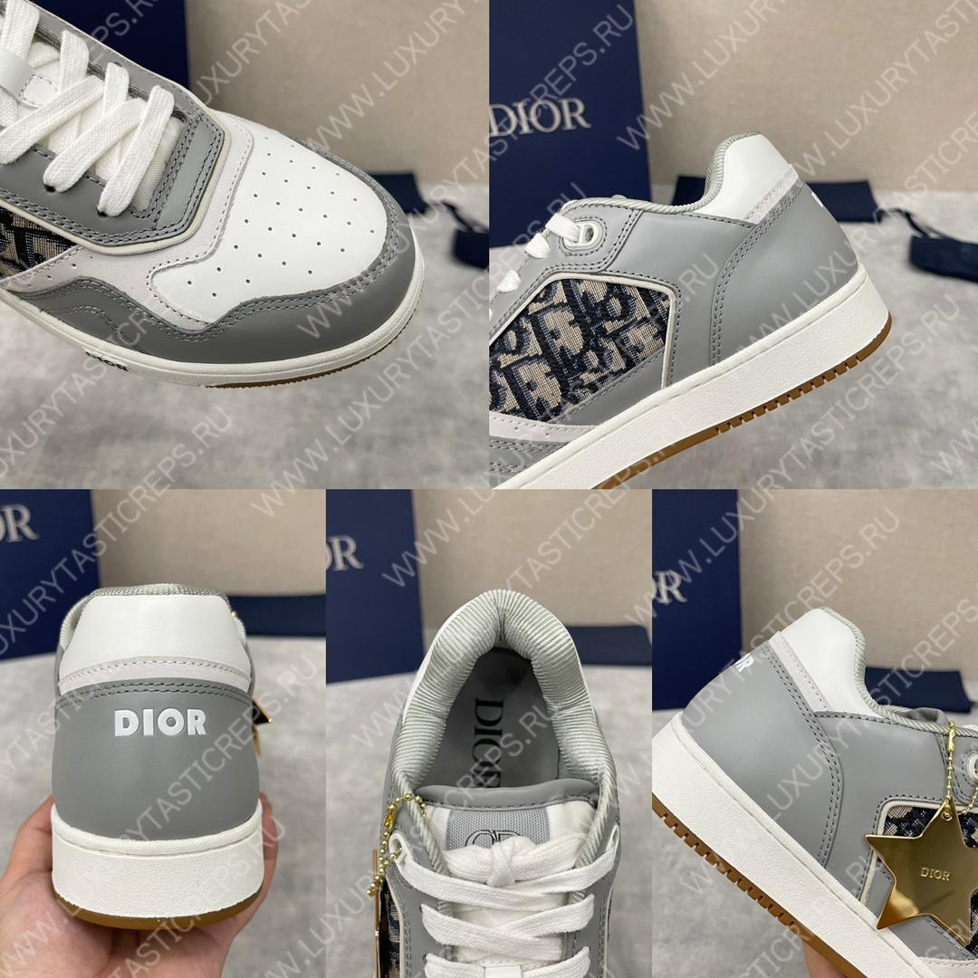 D*or b27 low-top sneaker grey and white am1vi327tcch