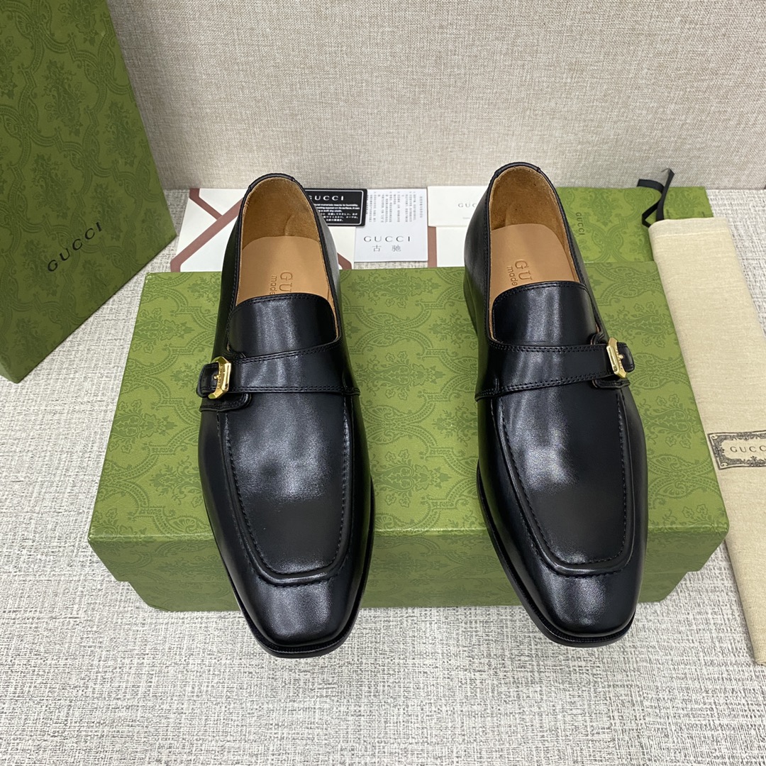 G*u*i signora monk strap shoes black m60173