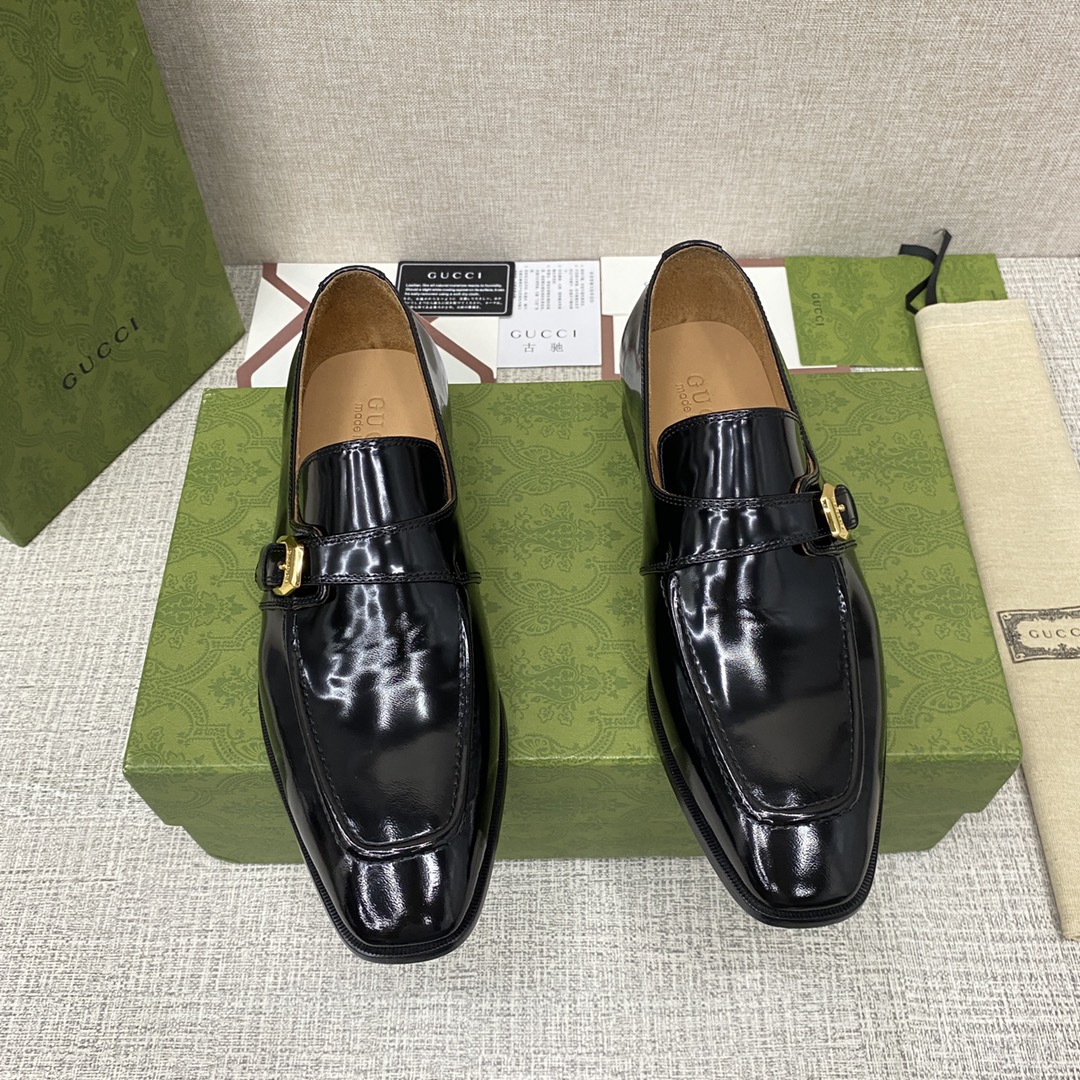 G*u*i signora monk strap shoes black m60173