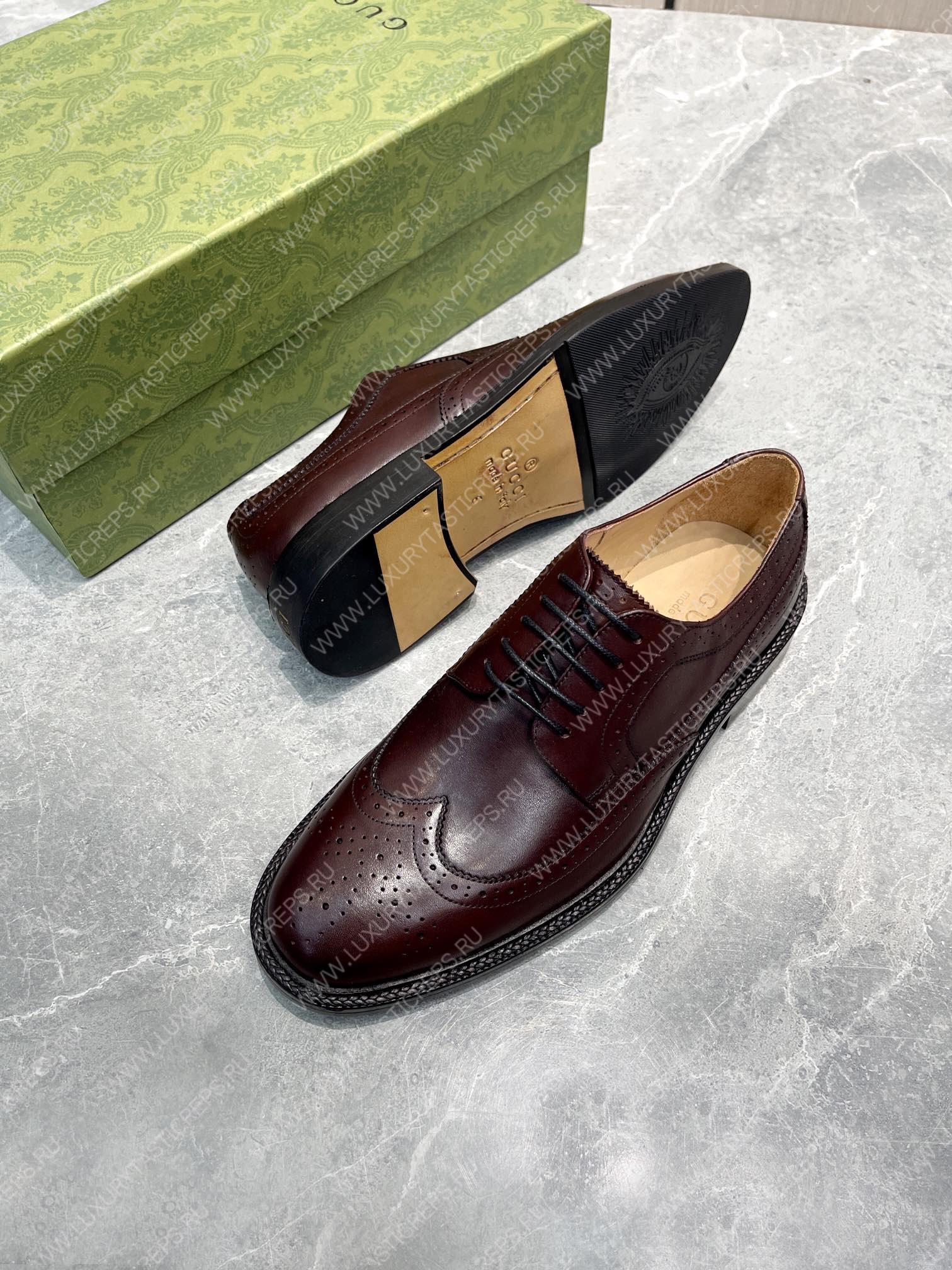 G*u*i men’s lace-up shoe burgundi 723694