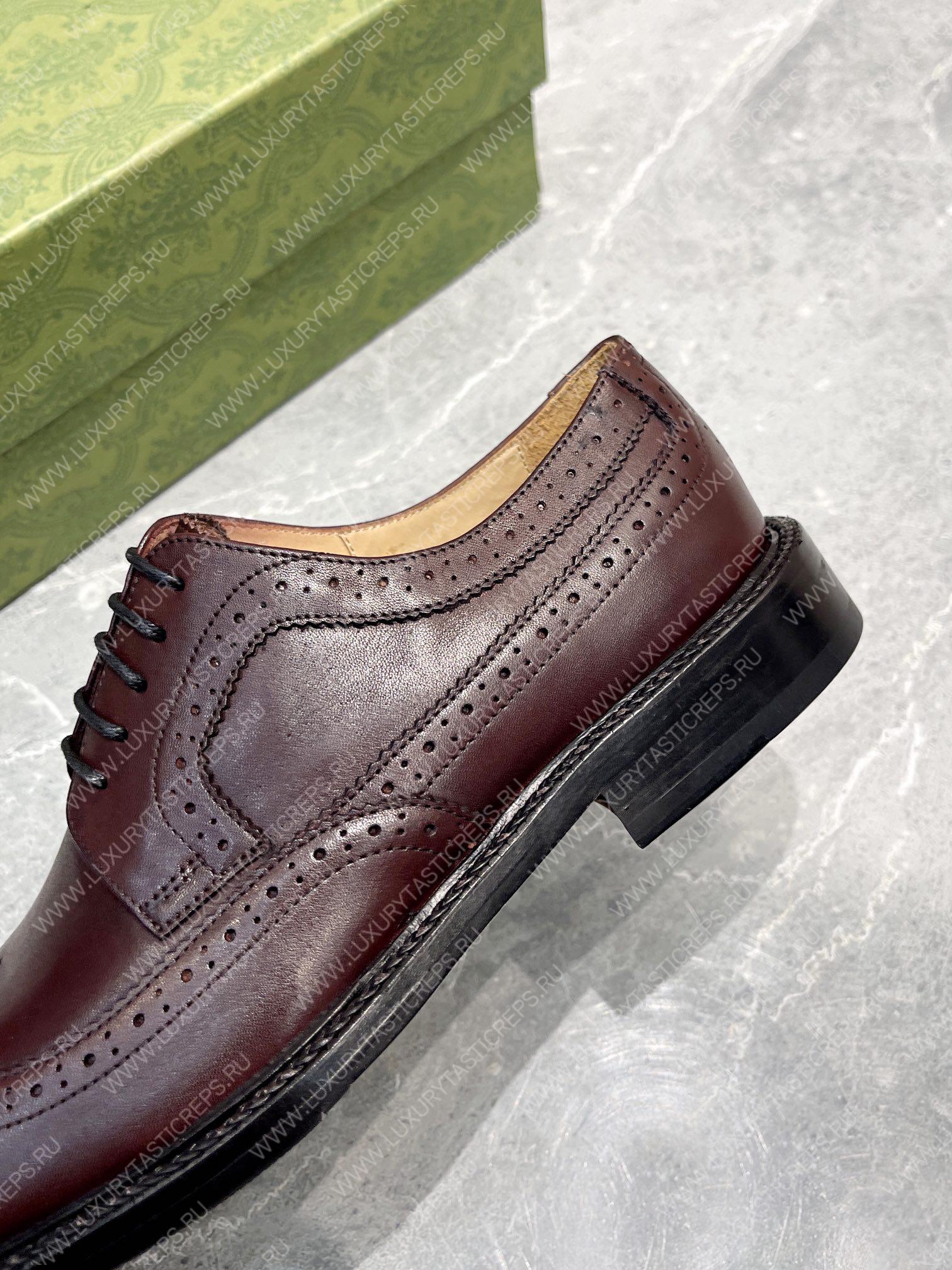 G*u*i men’s lace-up shoe burgundi 723694