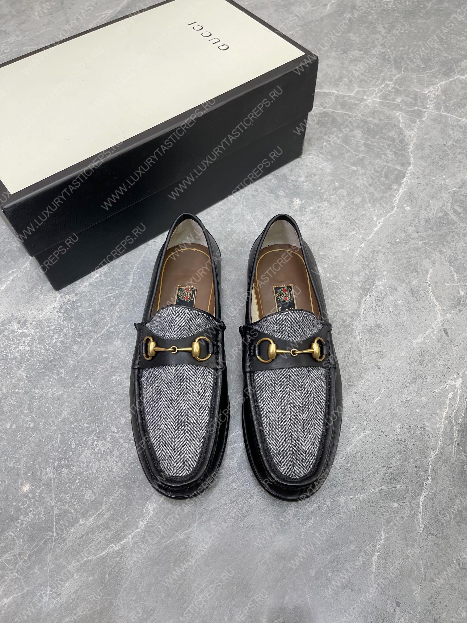 G*u*i 1953 horsebit loafer black and white 307929