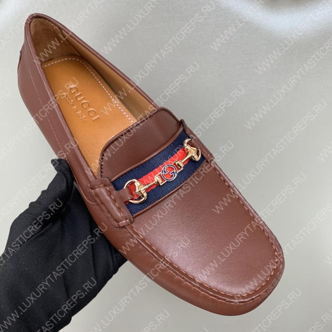 G*u*i men’s 1953 horsebit loafer brown 307929