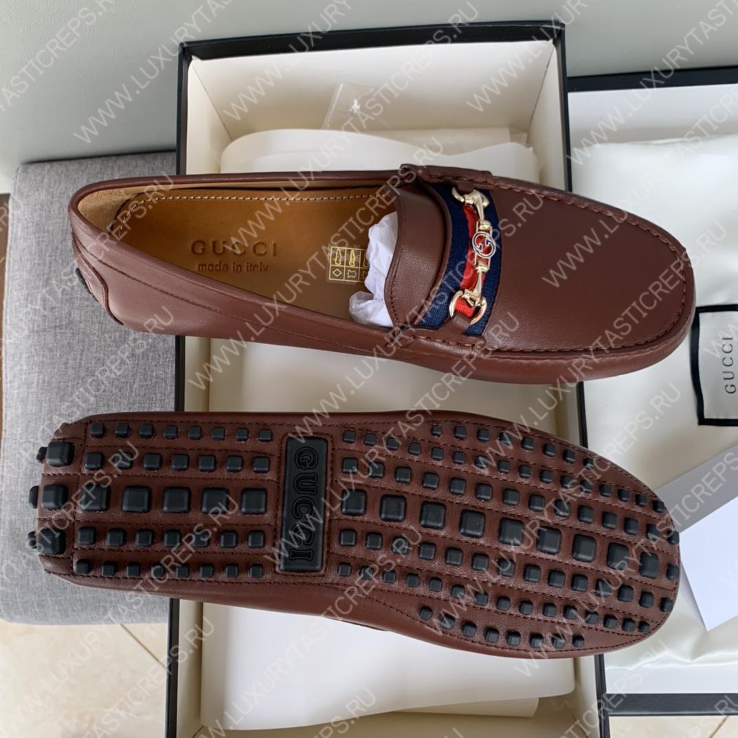 G*u*i men’s 1953 horsebit loafer brown 307929