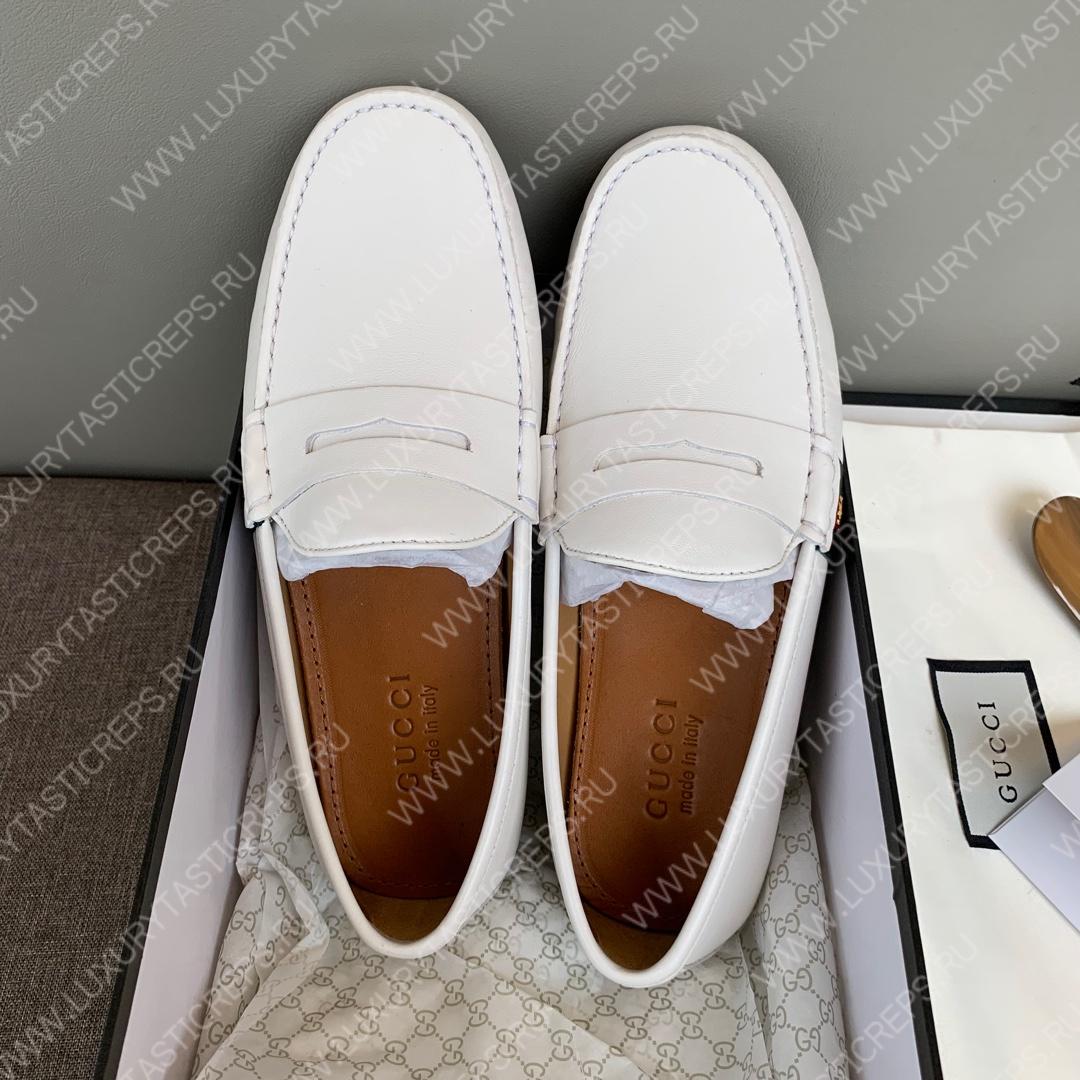 G*u*i men’s 1953 horsebit loafer white 307929