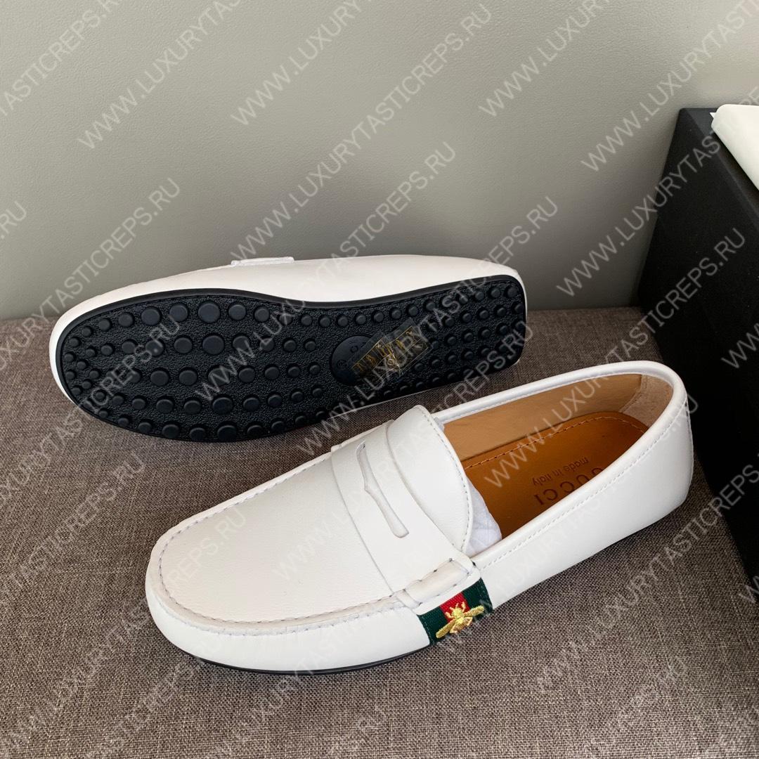 G*u*i men’s 1953 horsebit loafer white 307929