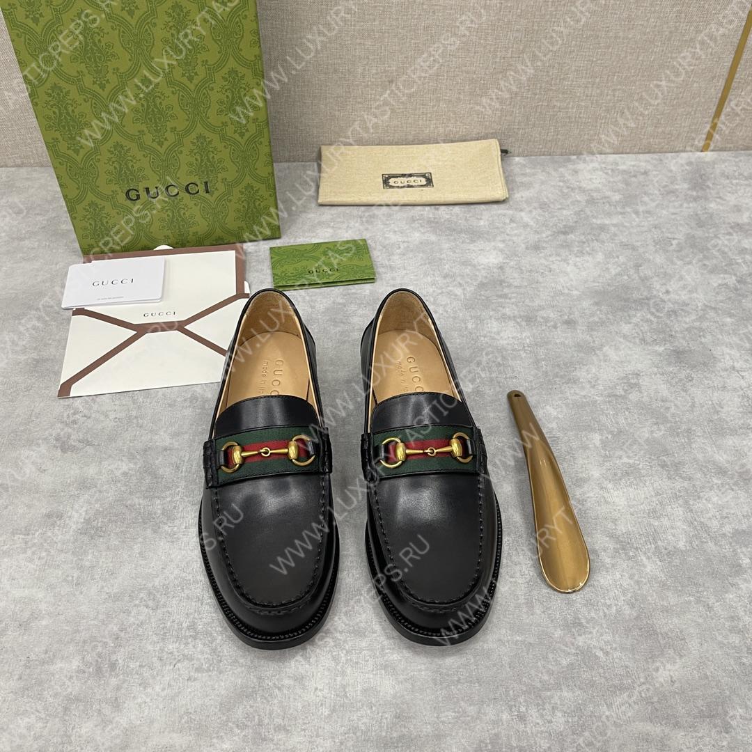 G*u*i loafer with horsebit black 655579