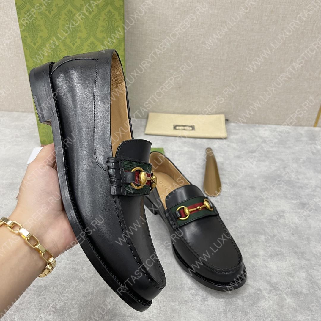 G*u*i loafer with horsebit black 655579