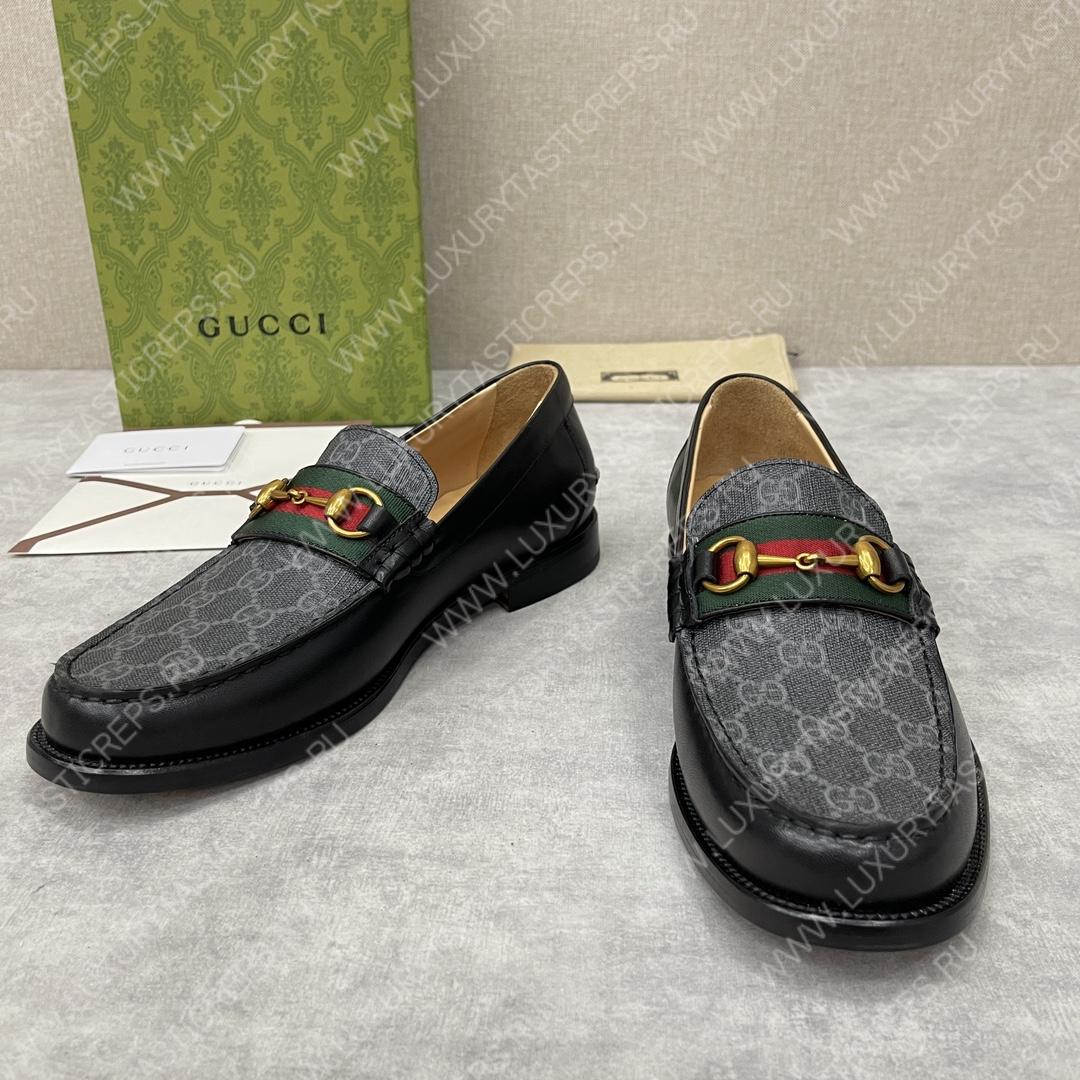 G*u*i loafer with horsebit grey 655579