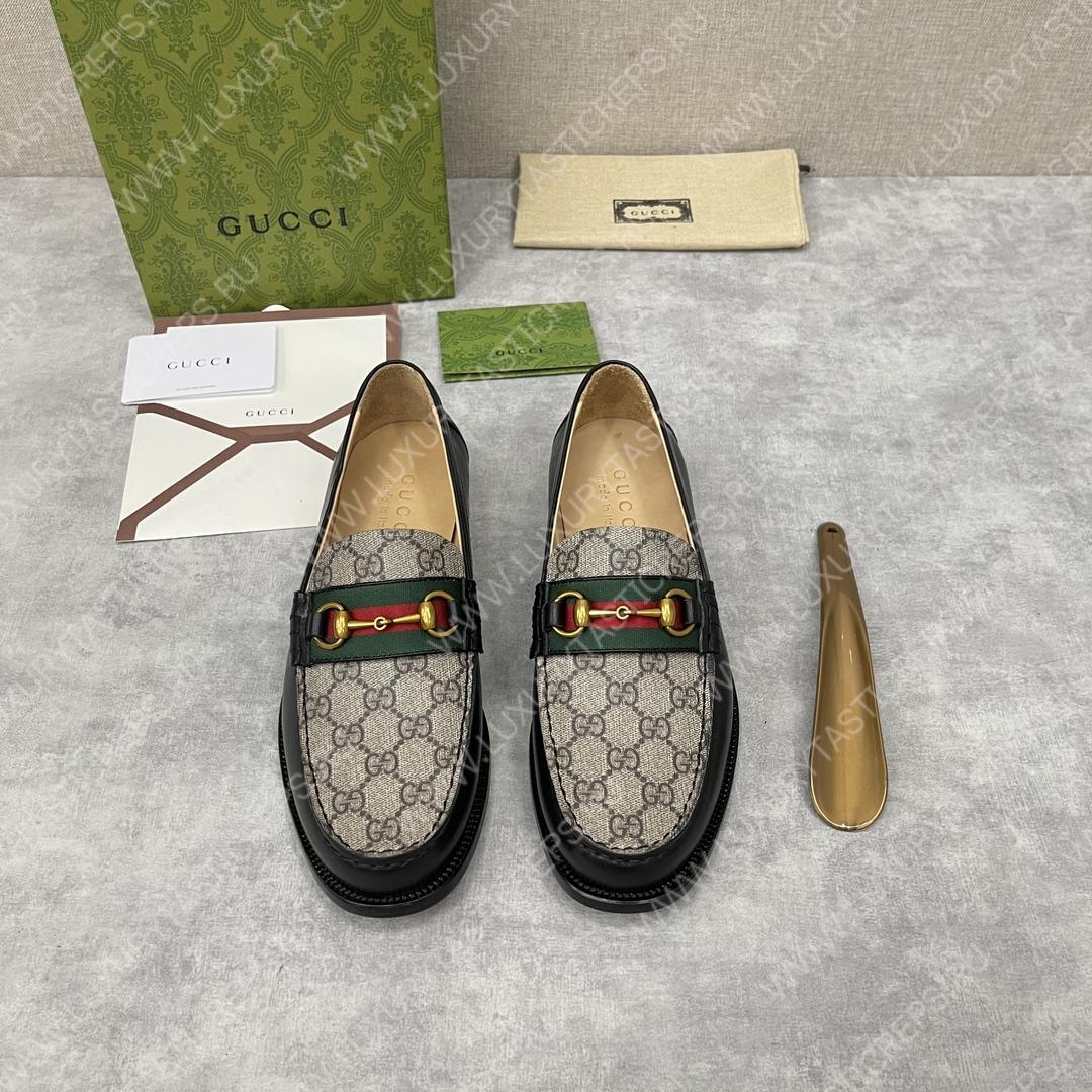 G*u*i loafer with horsebit beige 655579