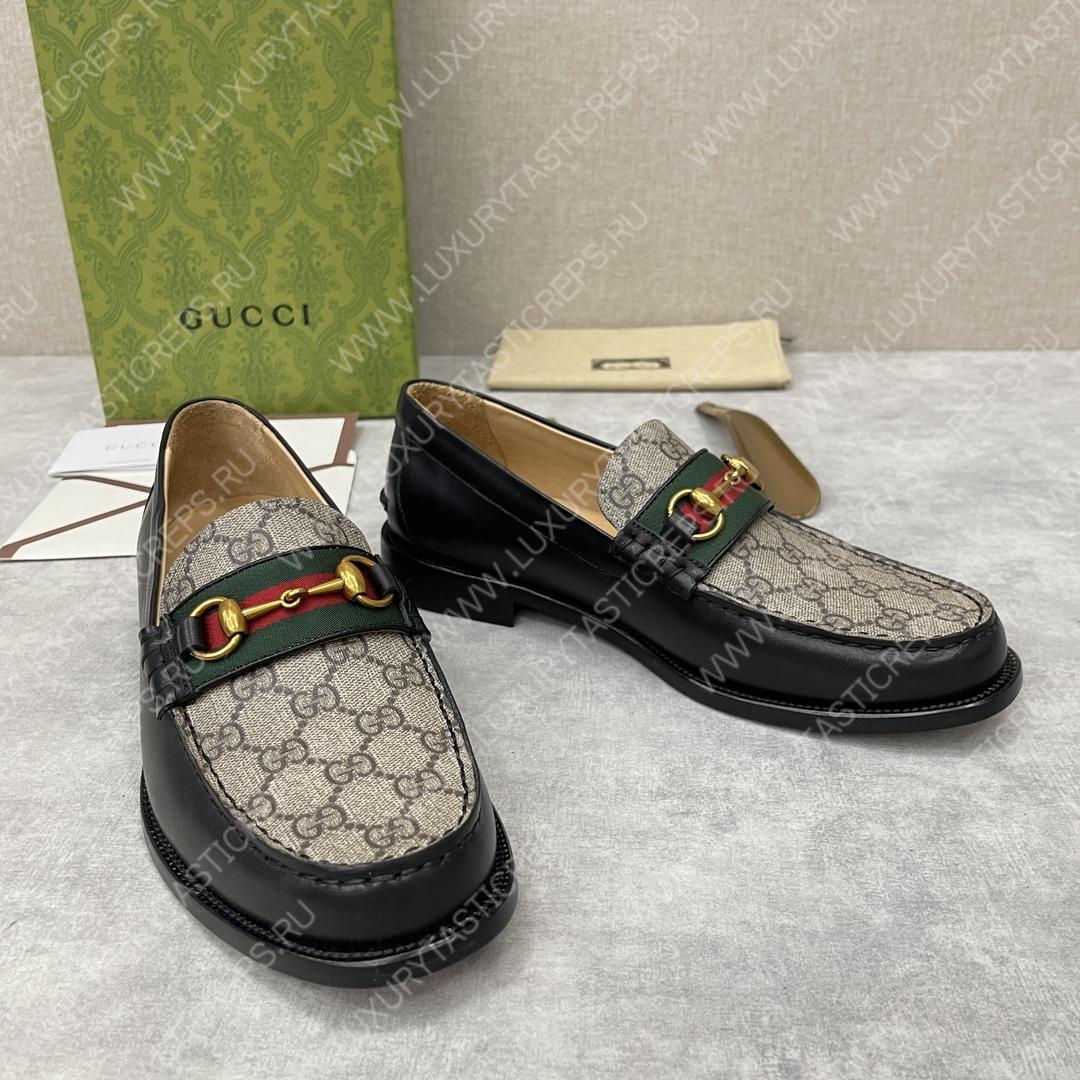 G*u*i loafer with horsebit beige 655579